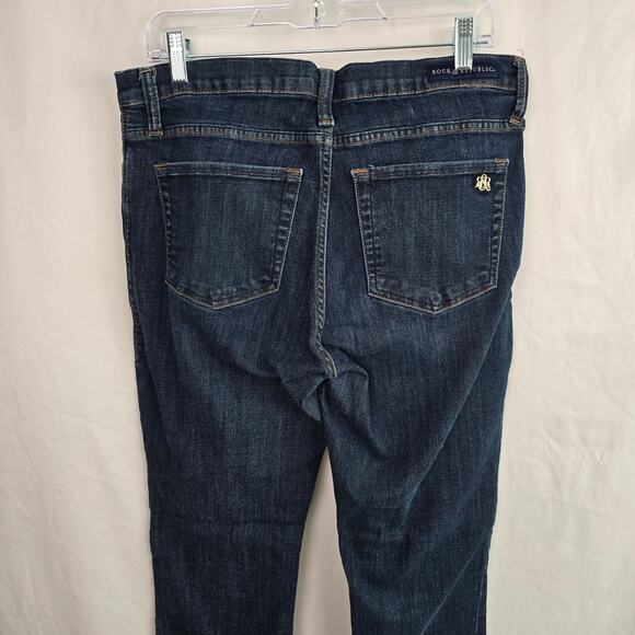 Rock & Republic Fixx Skinny Women's 16 Blue Dark Wash - Picture 8 of 16